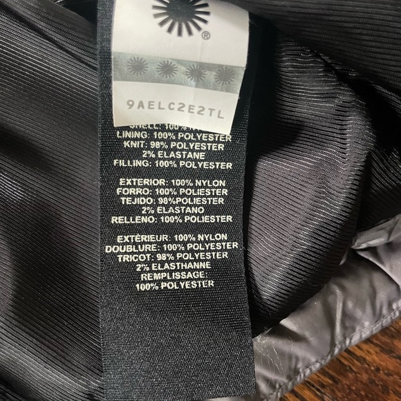UGG Izzie Metallic Dark Gray Puffer Jacket in Gunmetal - Size XL - Picture 6 of 11